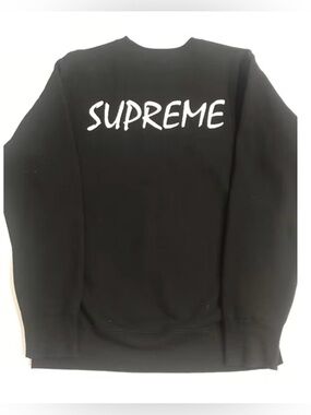 NWOT S/S 2016 SUPREME x ST. IDES CREWNECK MENS MEDIUM BLACK NO FLAWS